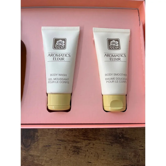 CLINIQUE Aromatics Elixir Perfume Set Spray Body Smoother Body Wash - Picture 5 of 10
